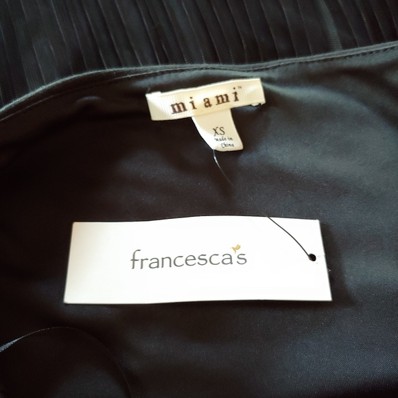 Francesca's Miami Black Pleated Tulle Dress Sz XS - Picture 9 of 11